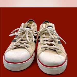 adidas Cream Sneakers with Red and Black Details